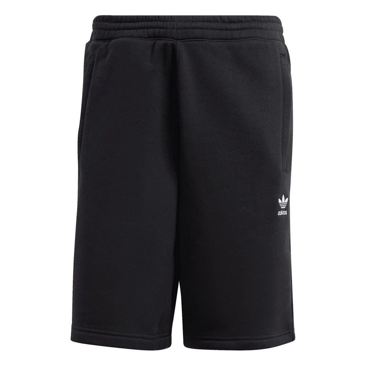 Black adidas Originals shorts with trefoil logo on back and elastic waistband
