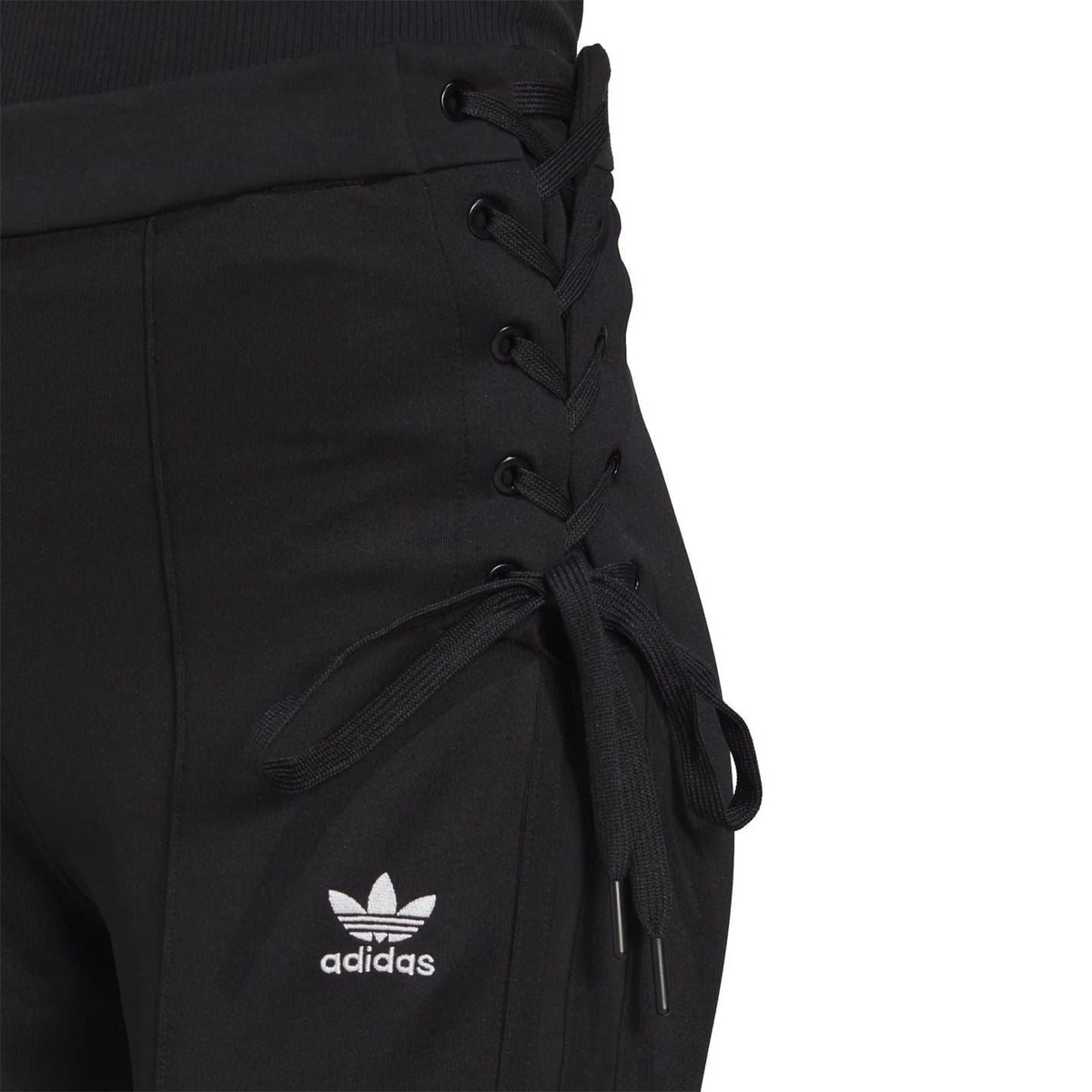 adidas Originals slim fit running athletic joggers, black track pants with tapered fit and elastic waistband, front pockets