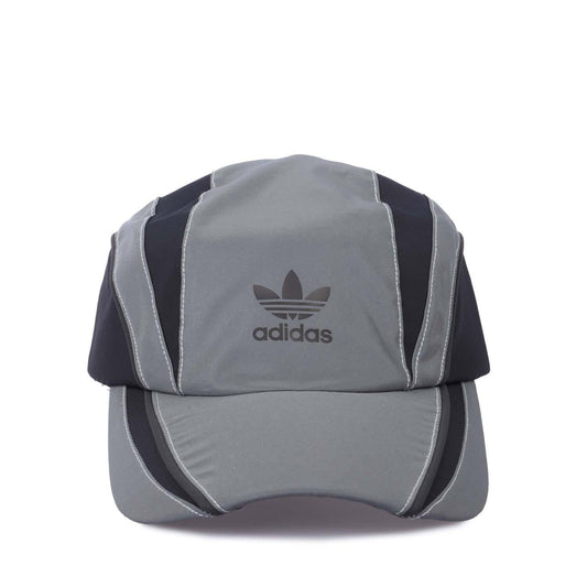 adidas Originals road cap in silver gray with black panels and logo