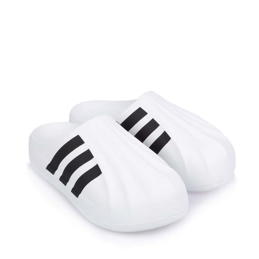 adidas Originals adiFOM Superstar mule shoes in white with black 3-stripe logos