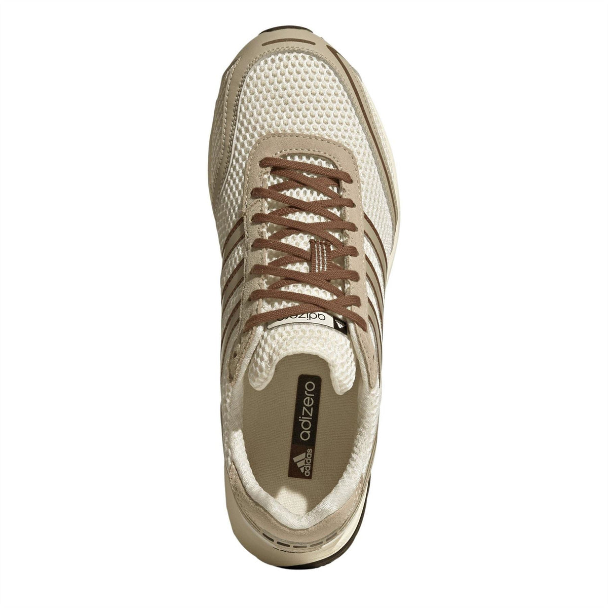 adidas Originals Adizero off-white trainers with brown laces and padded collar
