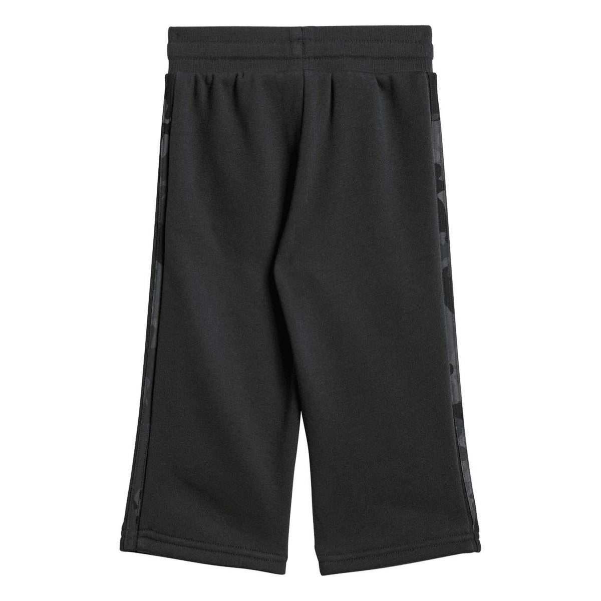Infants polar fleece pants with elastic waist and straight legs, dark grey