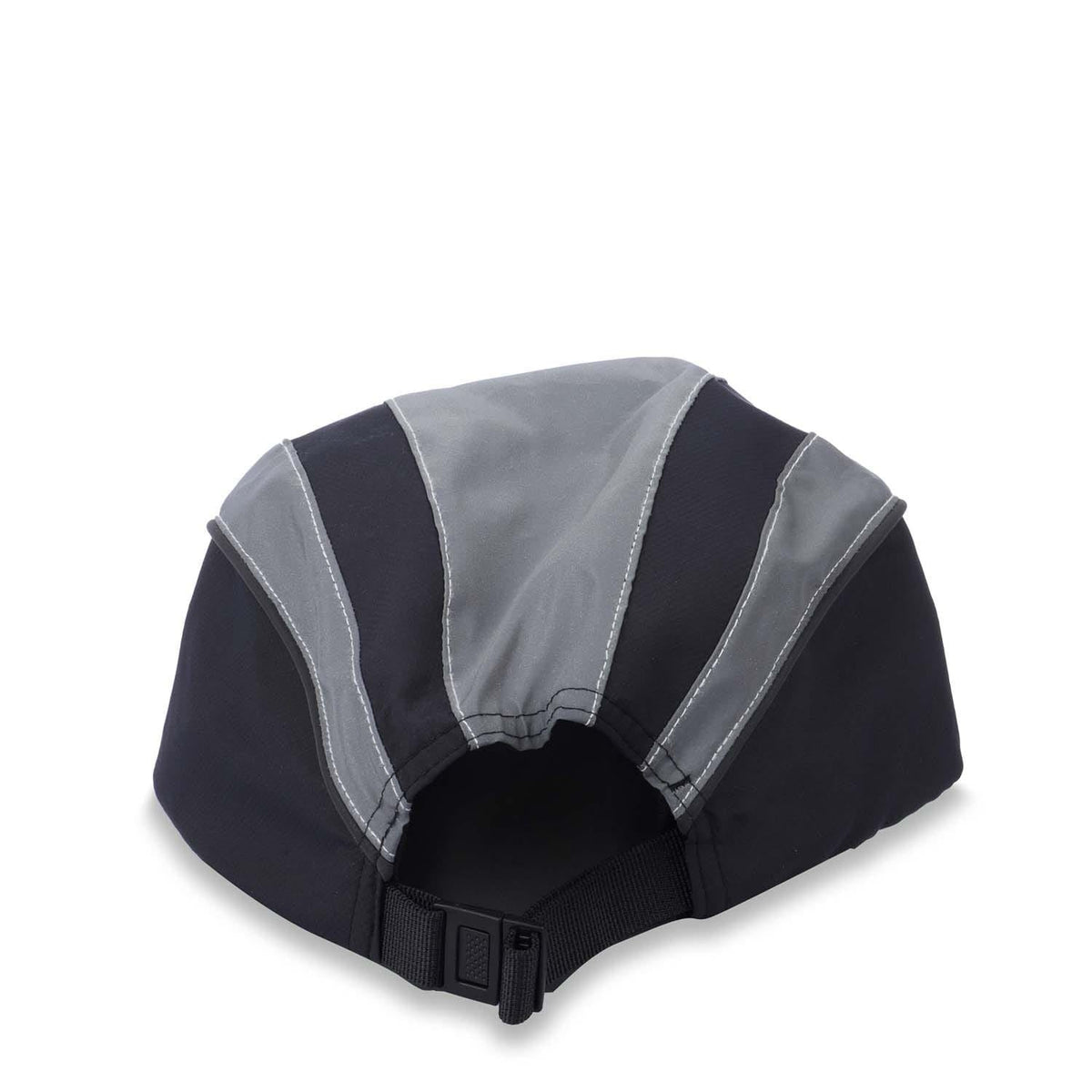 Silver gray and black adidas road cap with curved brim and front logo