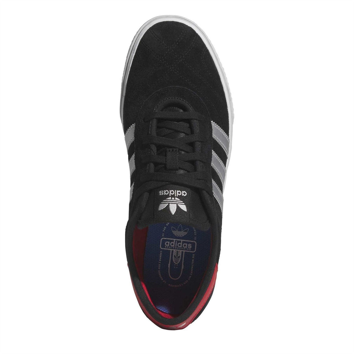 Black adidas Adiease trainers with lace-up front and adidas badge on tongue