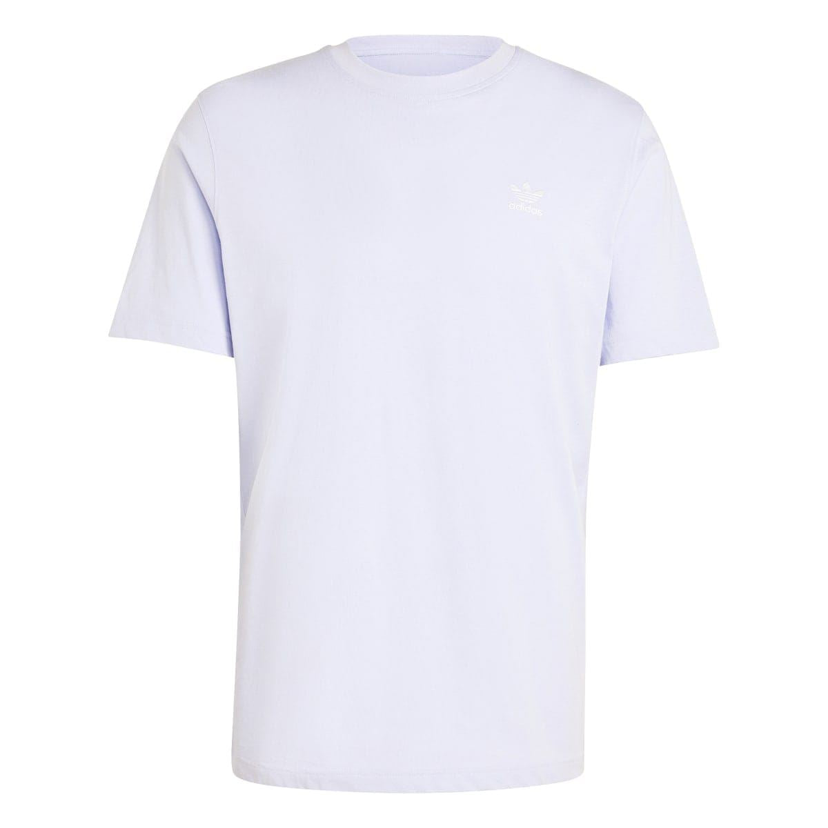 adidas Originals trefoil essentials t-shirt in light violet, crew neck, small trefoil logo on chest