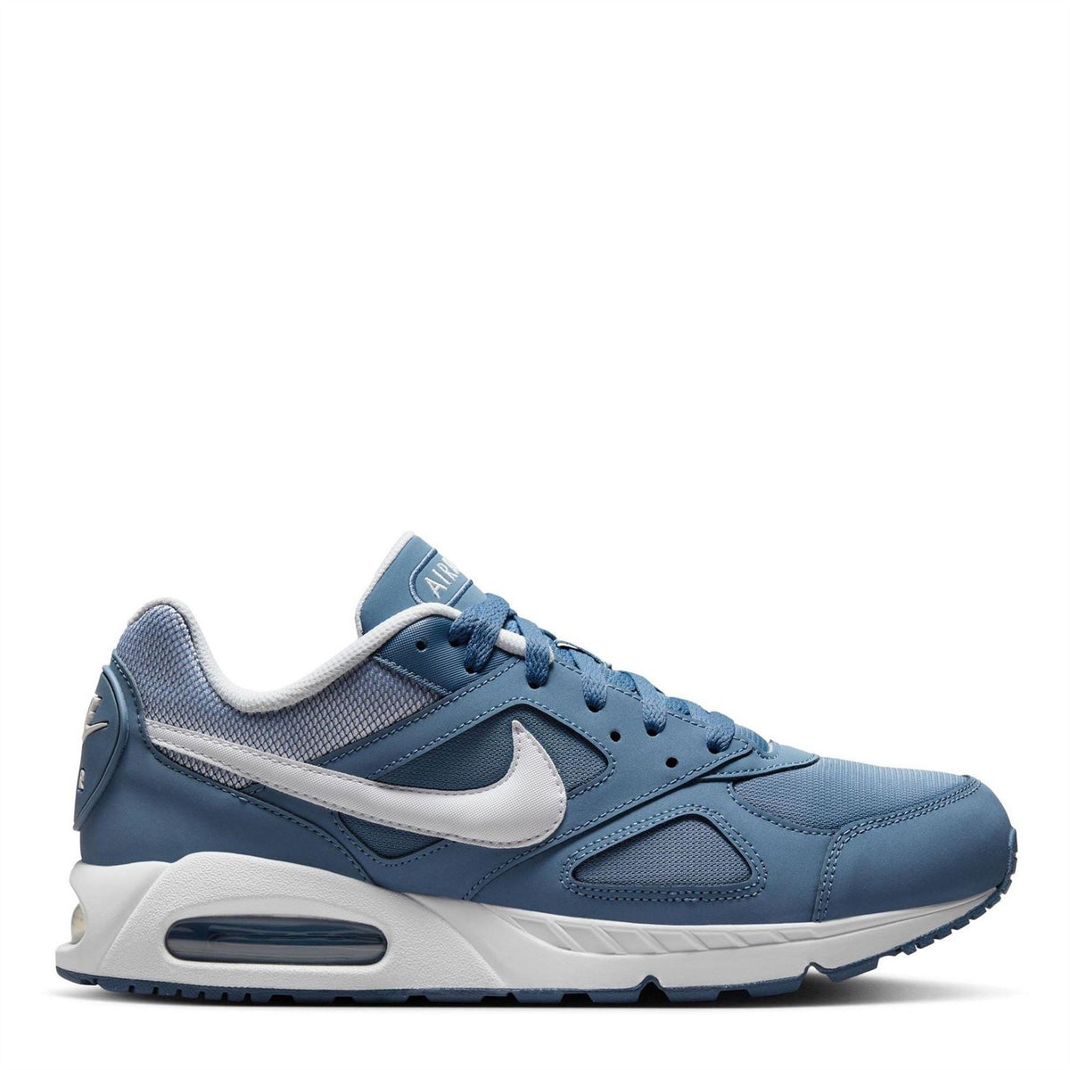 Blue Nike Air Max Ivo trainers with white Swoosh and side Air window