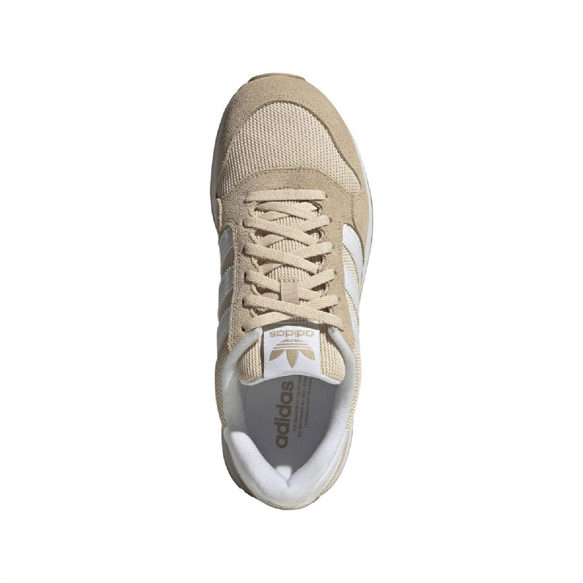 adidas Originals ZX 500 RS sneaker, sand upper with lace-up closure and white accents