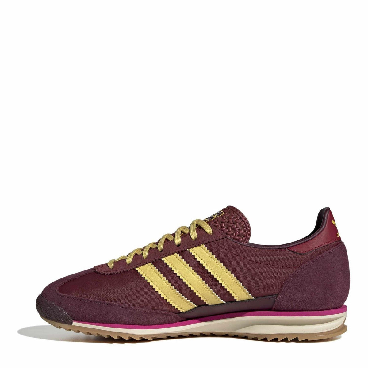 adidas Originals Sl72 shoes in white with minimalist design and classic branding, displayed on a plain background