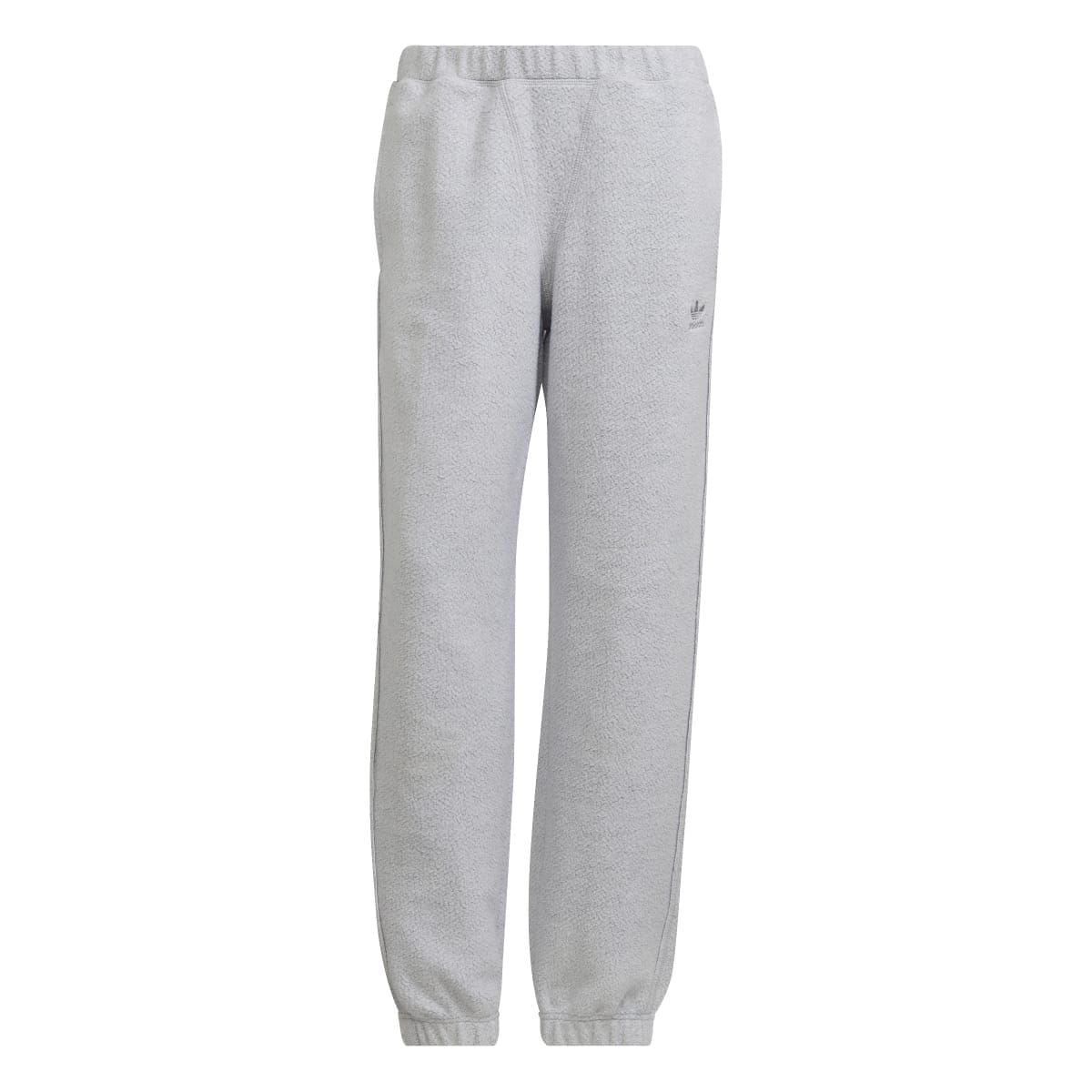 adidas Originals light grey sweatpants with elastic waistband and cuffs