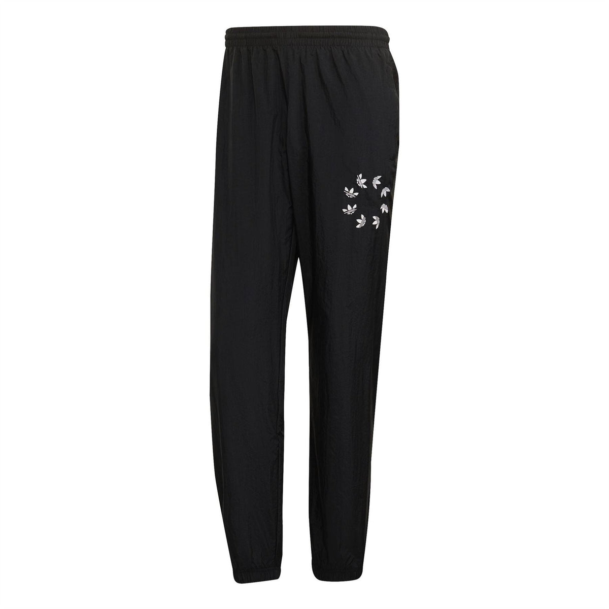 Black adidas Originals woven track pants with elastic waist and embroidered logo