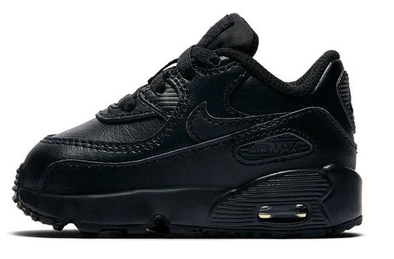 Toddler Nike Air Max 90 LTR black sneaker with lace-up and visible Air sole