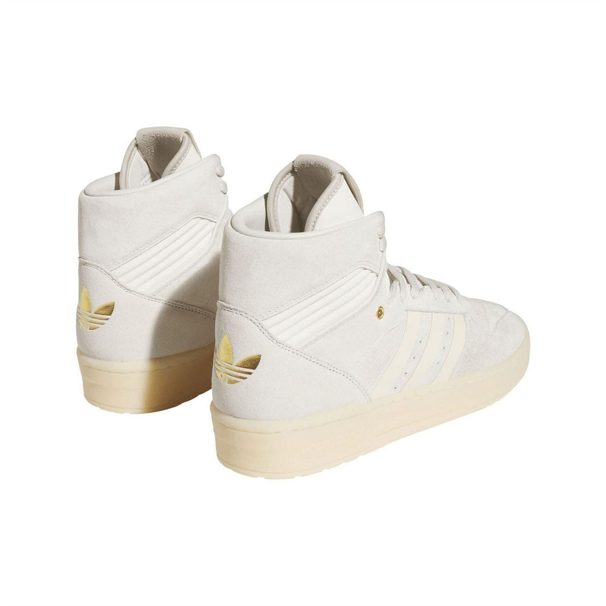 adidas Originals Rivalry High trainers, off-white heel panel with gold logo accents