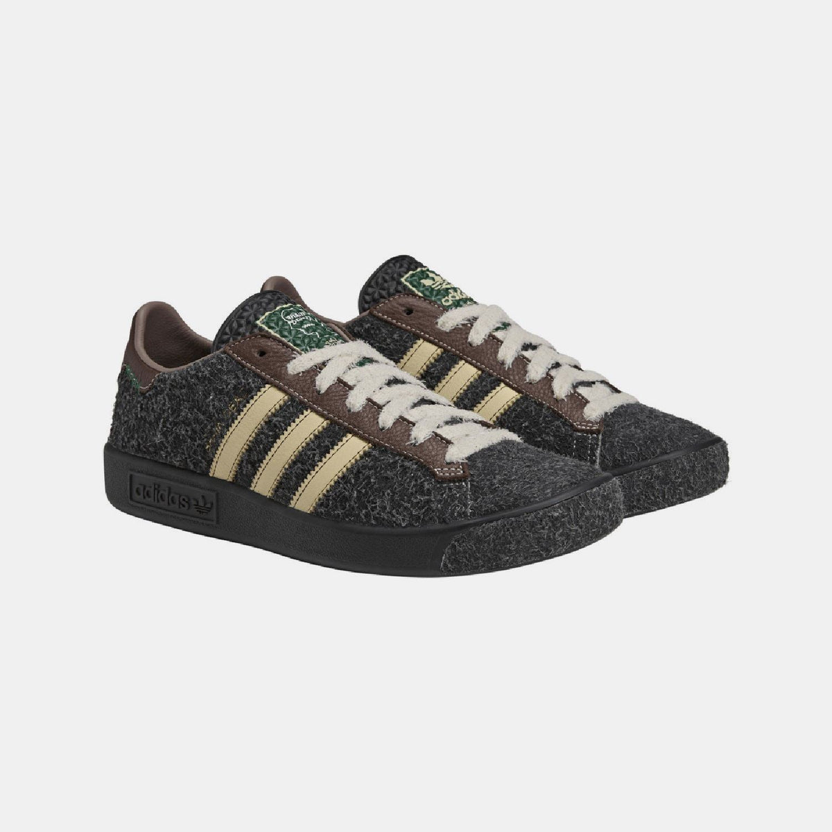 adidas Originals Forest Hills Brain Dead shoes featuring classic canvas footwear design with stylish detailing and rubber sole.