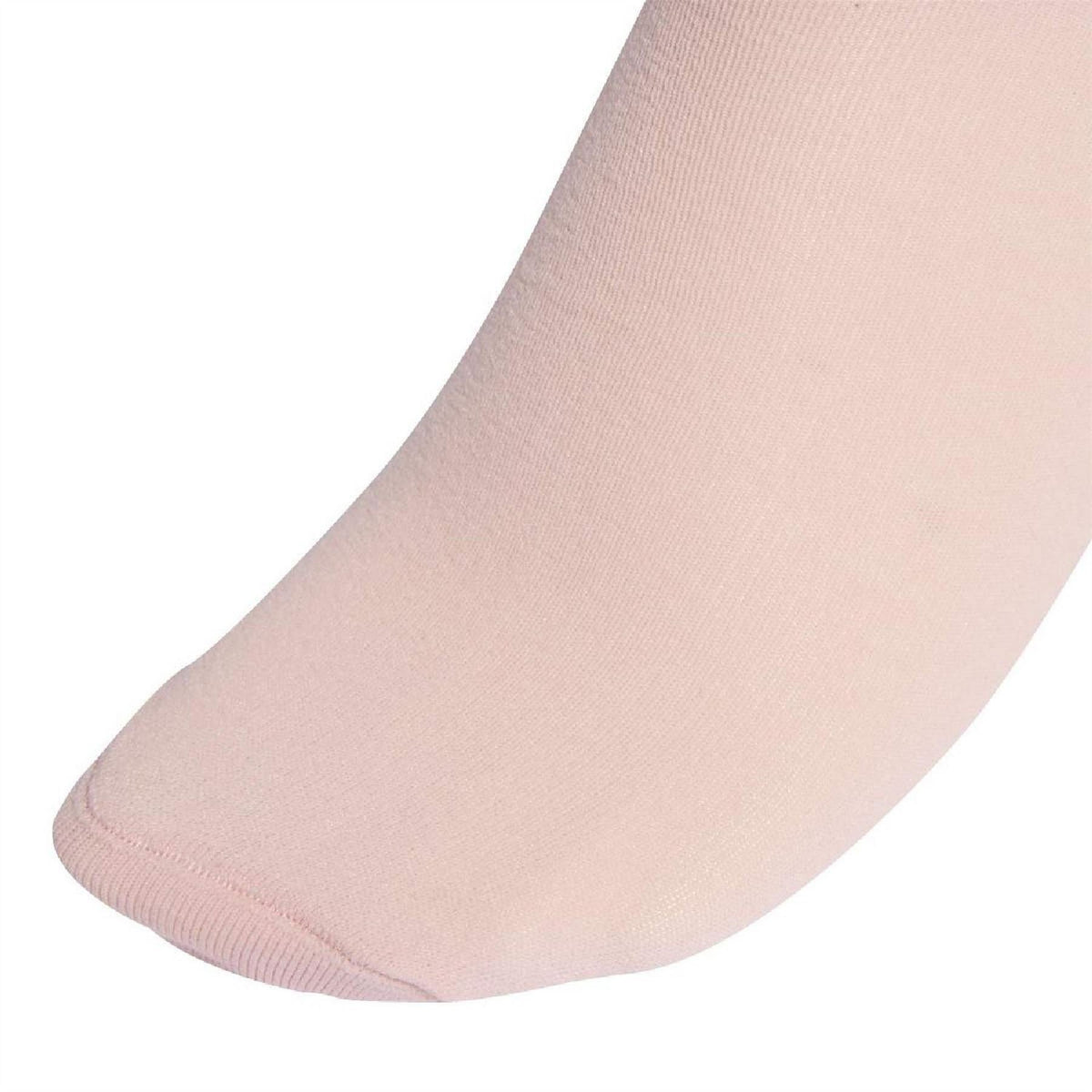 Sandy pink ruffle long crew sock with adidas trefoil at side