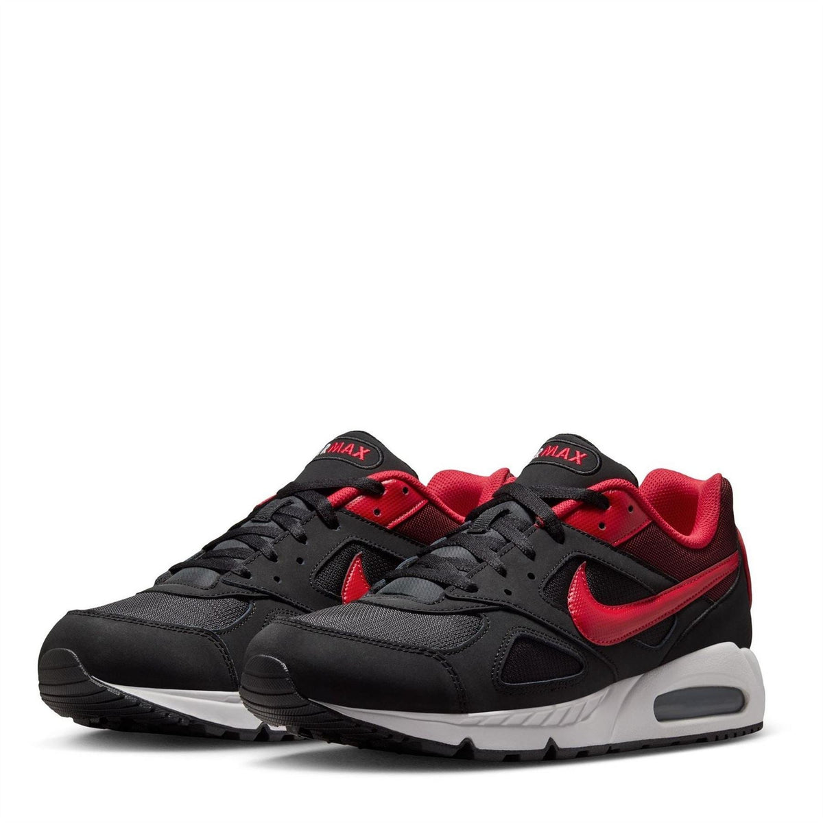 Air Max Ivo trainers pair in black with red accents and white midsole air window