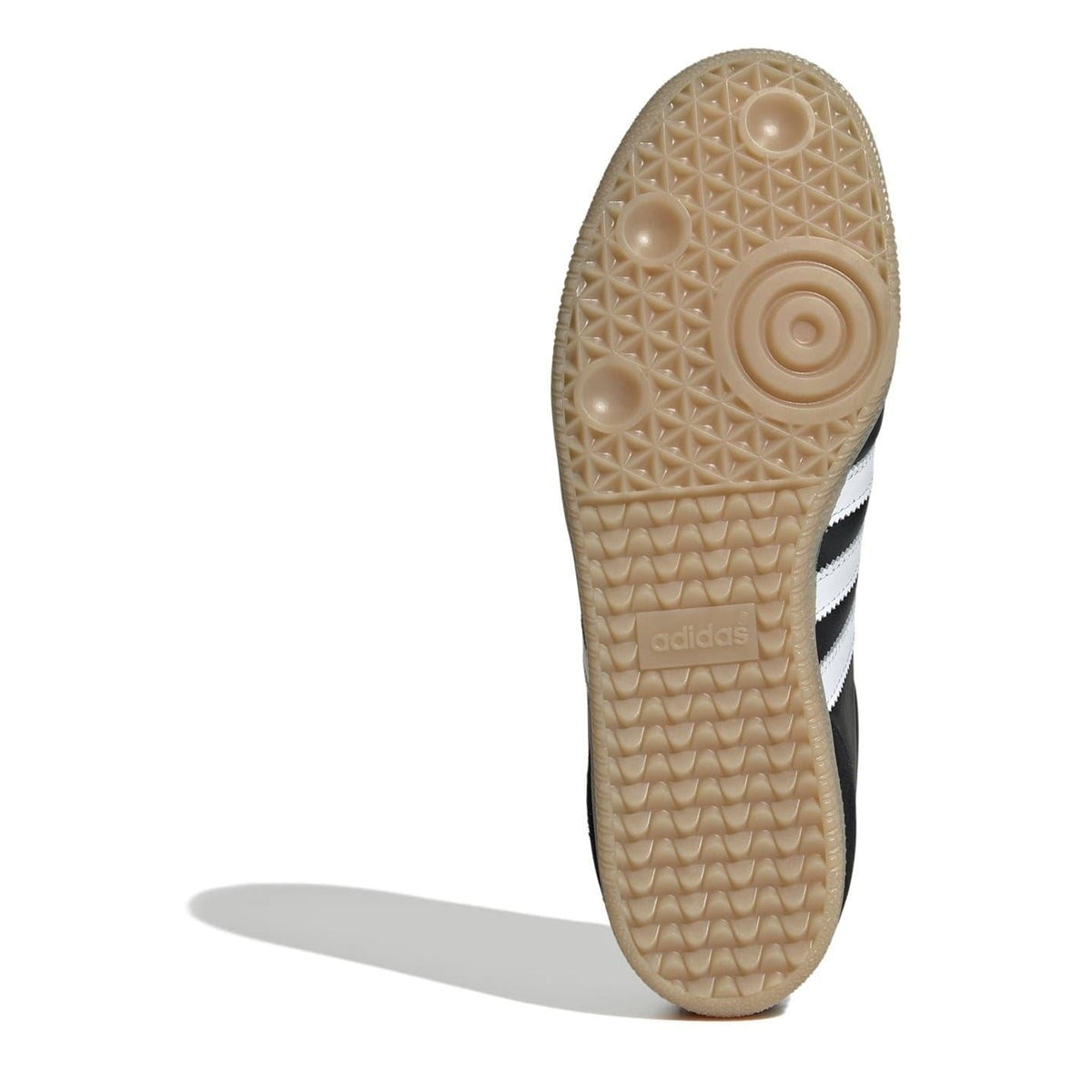 adidas Originals Samba JP outsole view in gum with textured traction and adidas mark