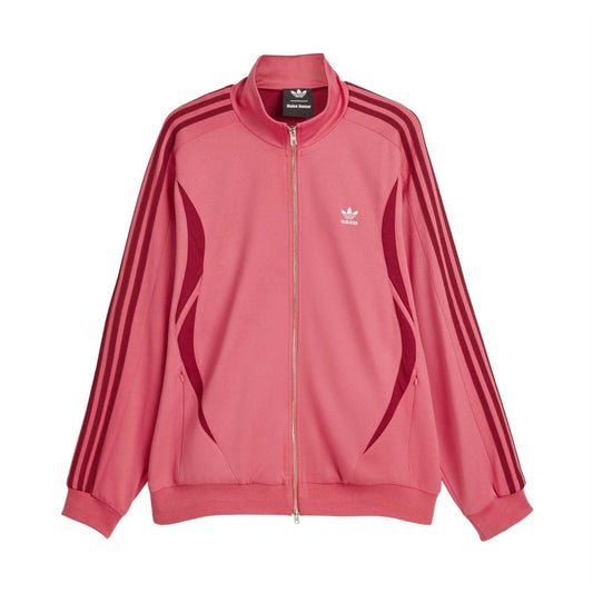 Craft Pink track jacket with full zip and three adidas-style side stripes