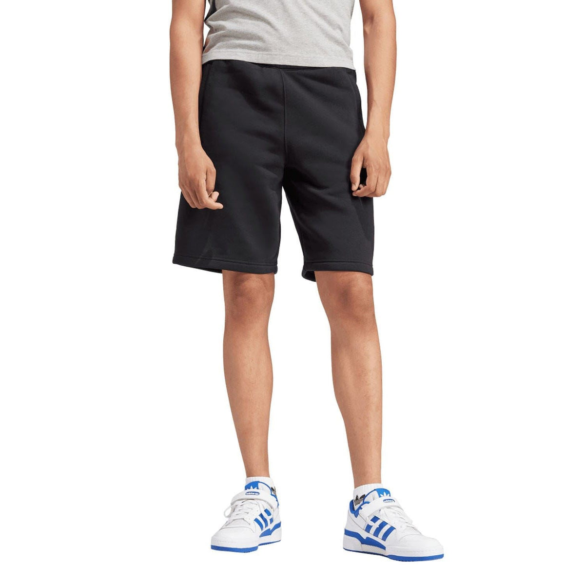 Black adidas Originals shorts with elastic waistband and drawstring