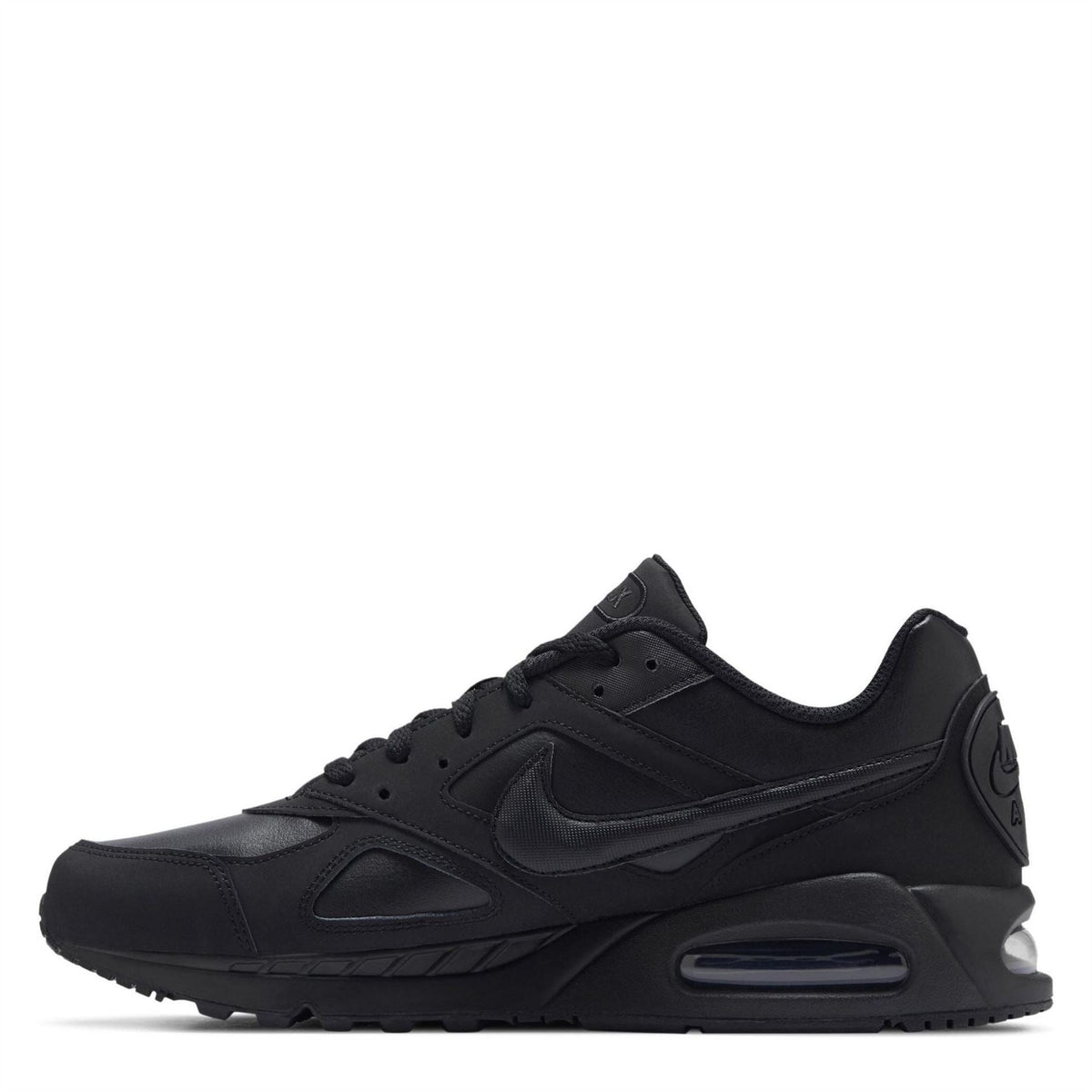 Air Max Ivo trainers, black leather upper with Swoosh and visible Air unit
