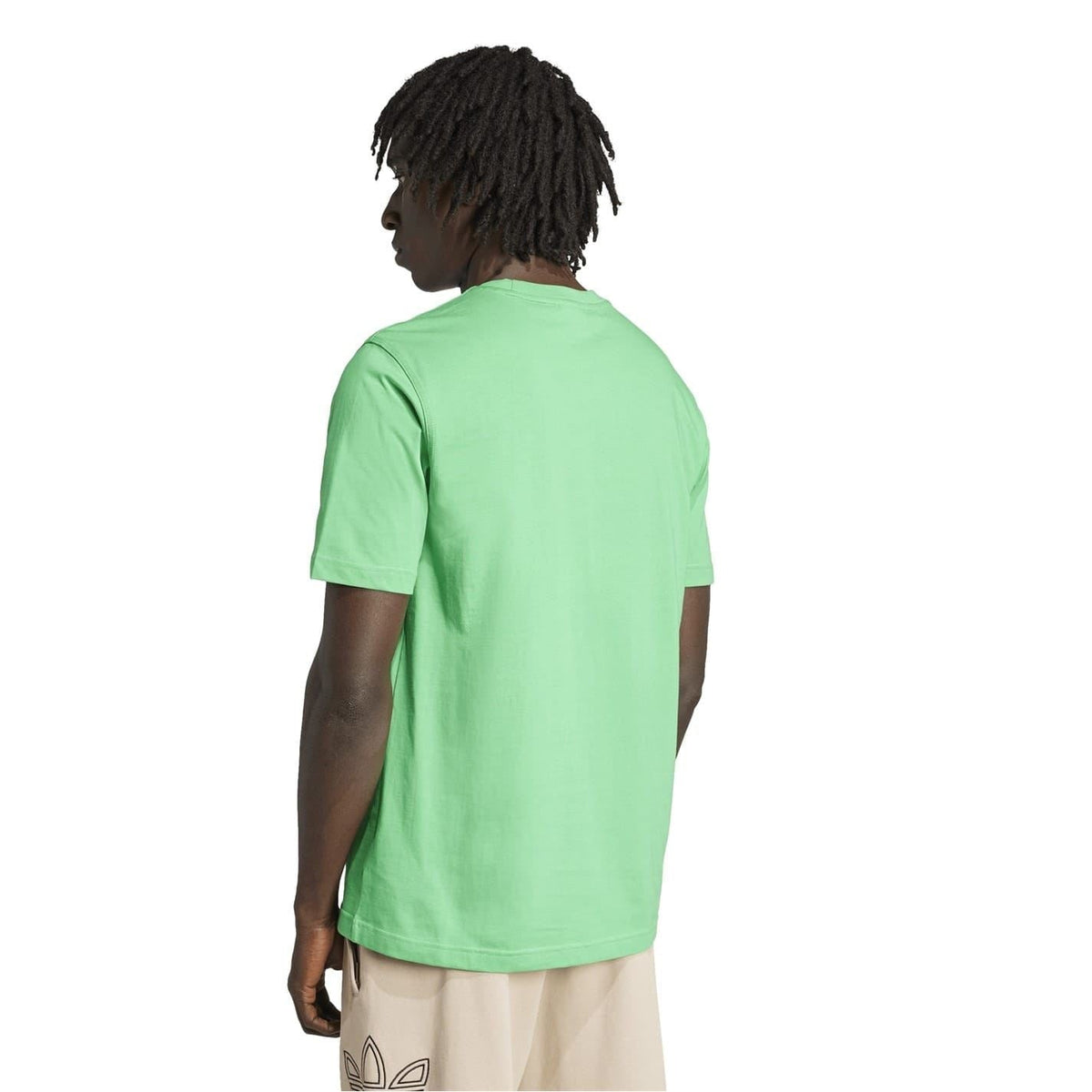 adidas Originals Trefoil crew neck short sleeve jersey T-shirt, front view showing classic logo and casual fit