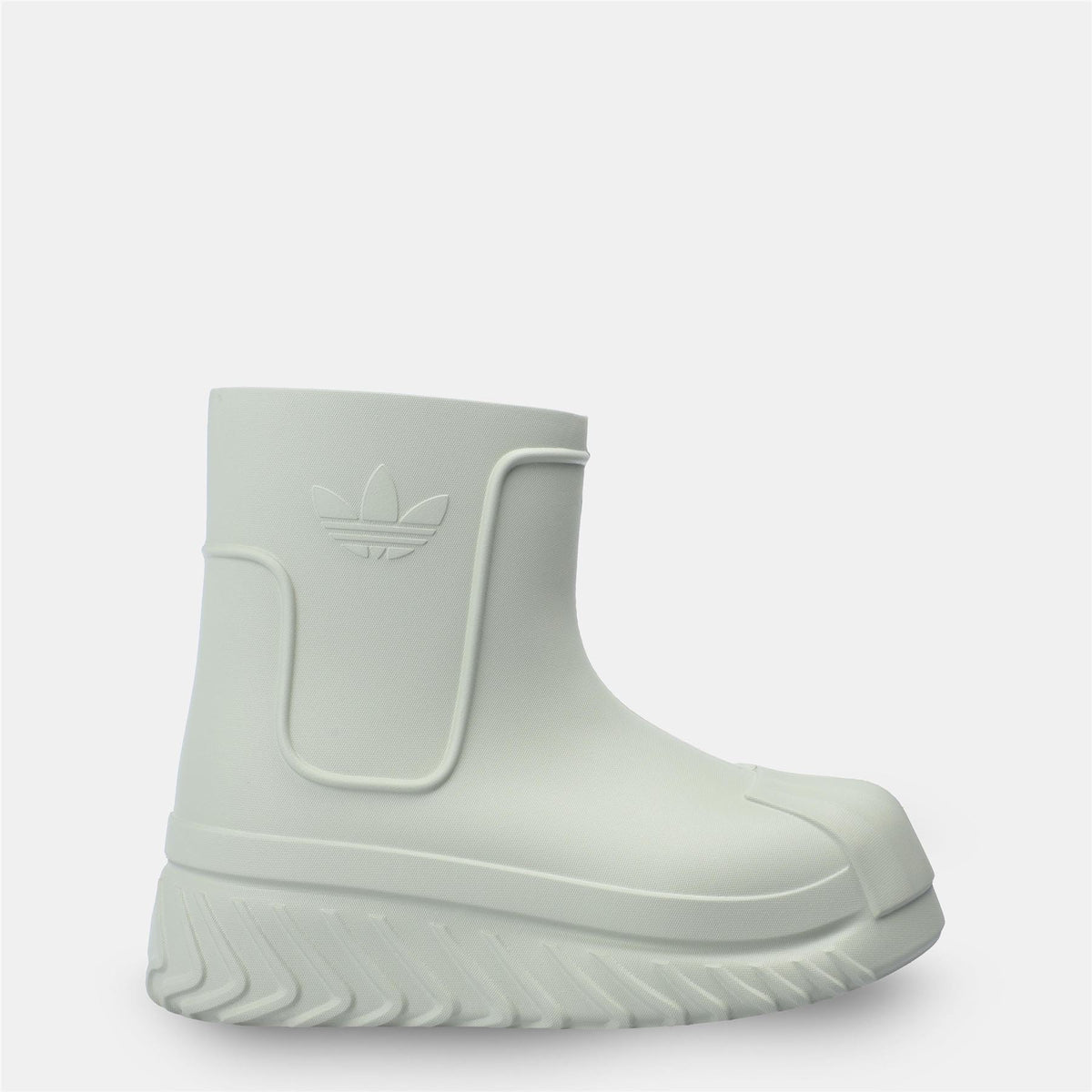 adidas Originals adiFOM mid-top boots, light green, pull-tab design, ribbed rubber sole