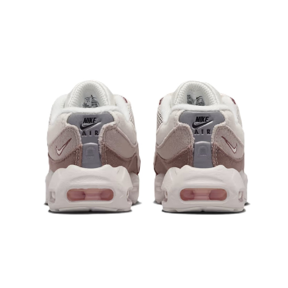 Kids' Nike Air Max 95 sneaker, heel view with Nike Air logo and air sole