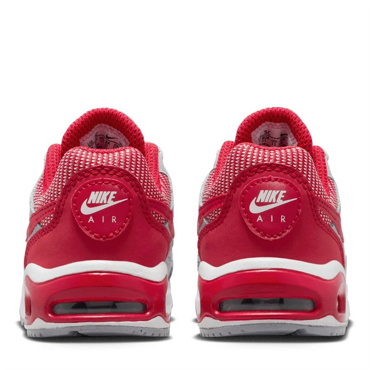 Infant Nike Air Max Ivo shoes back view in red with Nike Air logo