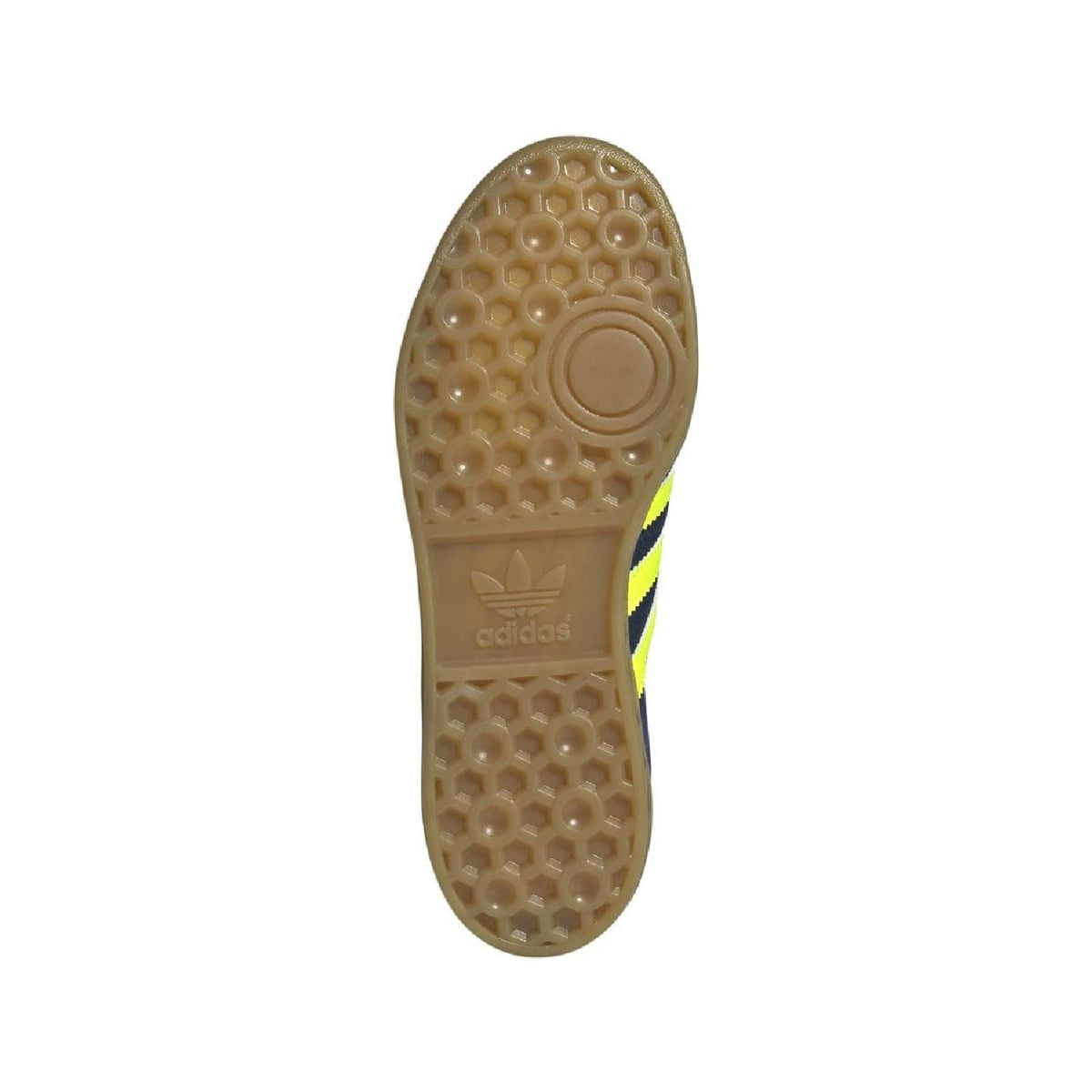 Gum rubber outsole for adidas Hamburg sneakers with textured tread and adidas logo