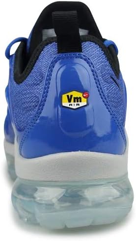 Men's Nike Air Vapormax Plus sneakers, blue heel with black collar and Vm patch