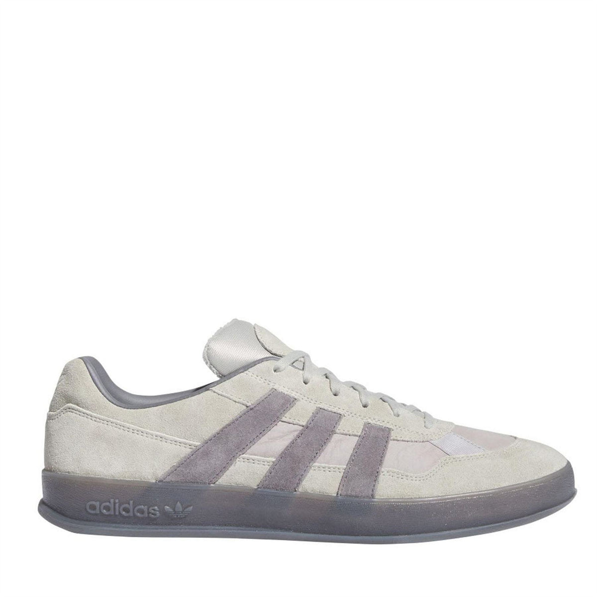 adidas Originals Super Trainers beige suede sneakers with purple three-stripe overlays