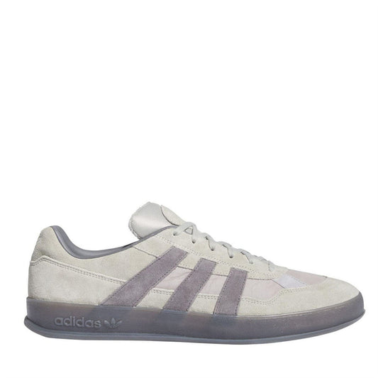 adidas Originals Super Trainers beige suede sneakers with purple three-stripe overlays