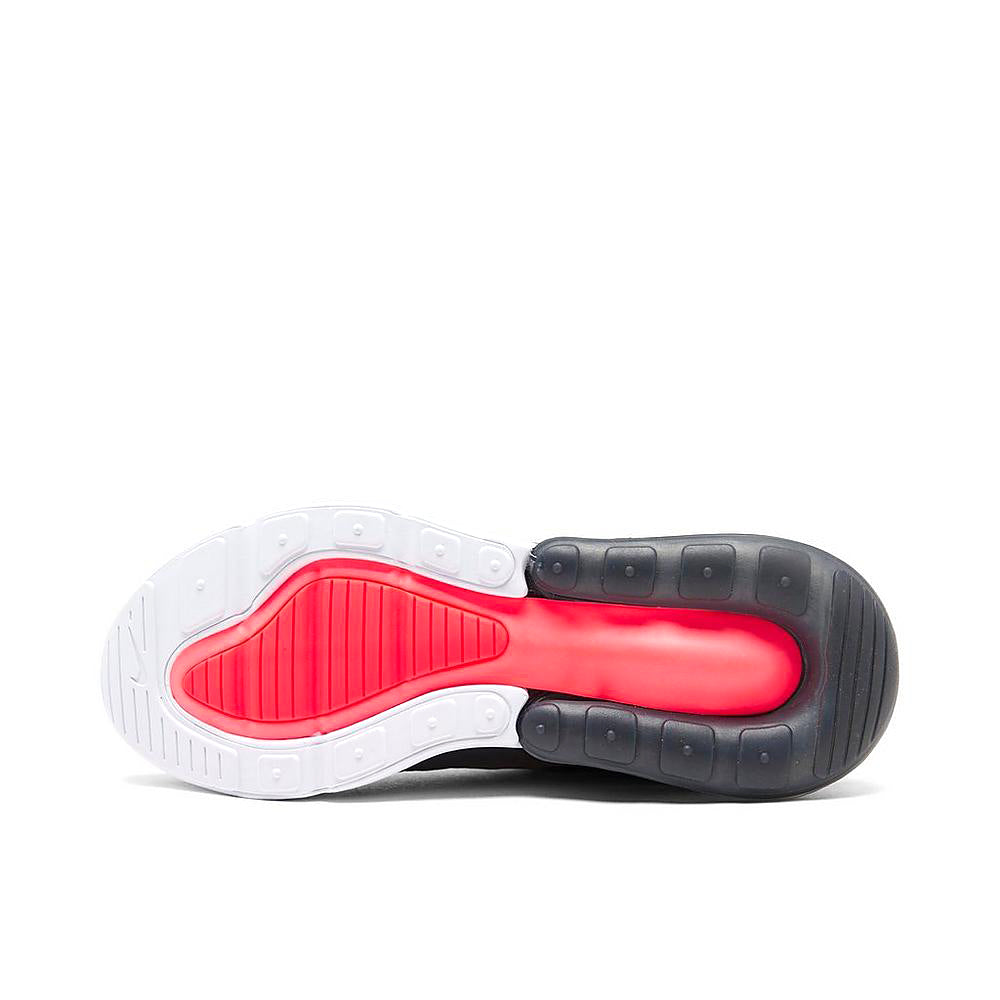 Kids Nike Air Max 270 outsole, black tread with red midsole and clear air pods