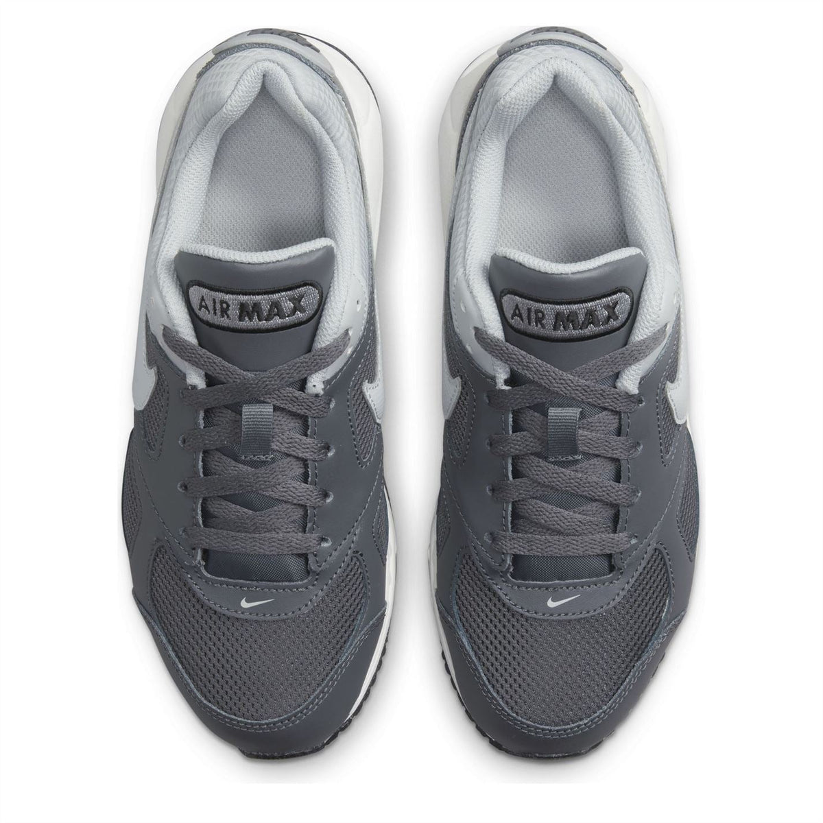 Boys' Nike Air Max Ivo sneakers, dark grey upper with white interior and laces
