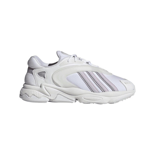 adidas Oztral low-top trainers, white with striped panels and lace-up closure