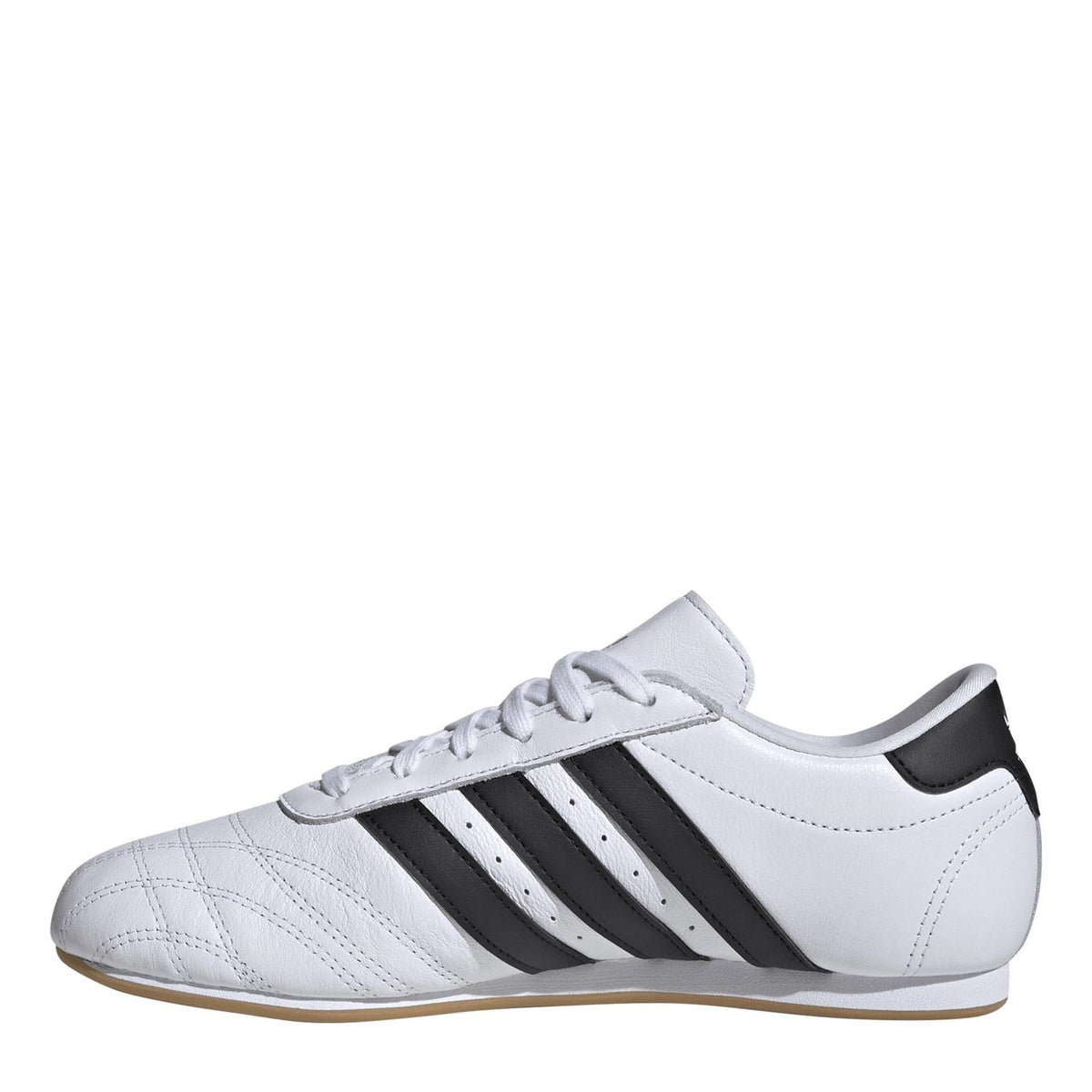 adidas Originals Taekwo Low Top Sneakers in black with white accents, showcasing the stylish footwear design.