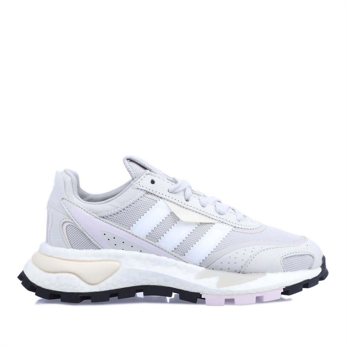 adidas Originals P9 trainers in light grey with white stripes and chunky rubber sole
