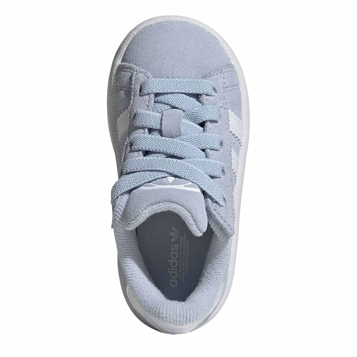 Infants’ light blue sneakers with lace-up front and cushioned tongue