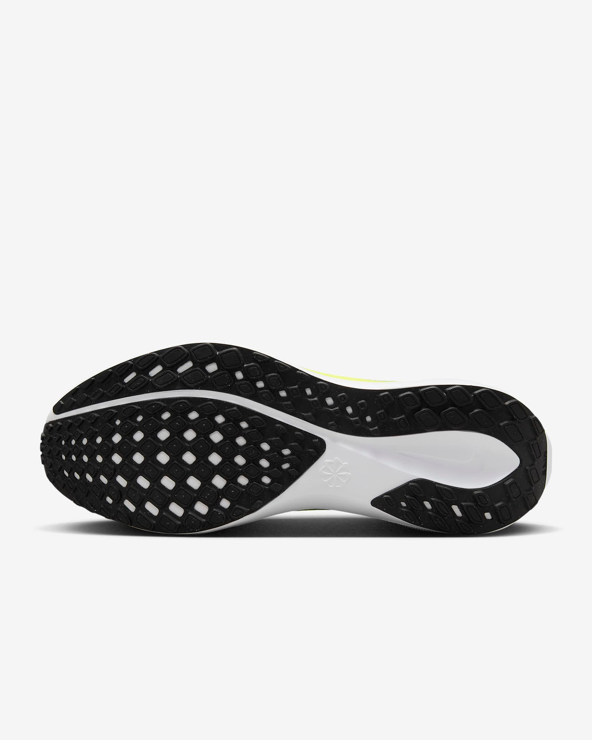 Pegasus 41 running shoes with black tread outsole and white midsole.