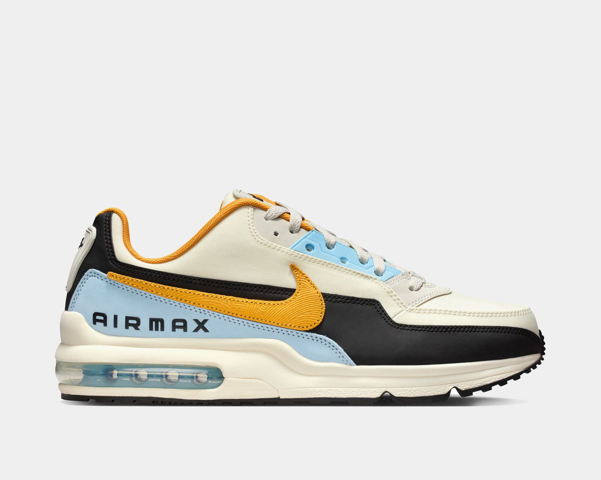 Nike Air Max LTD 3 light bone sneakers with orange and blue accents, Air unit sole