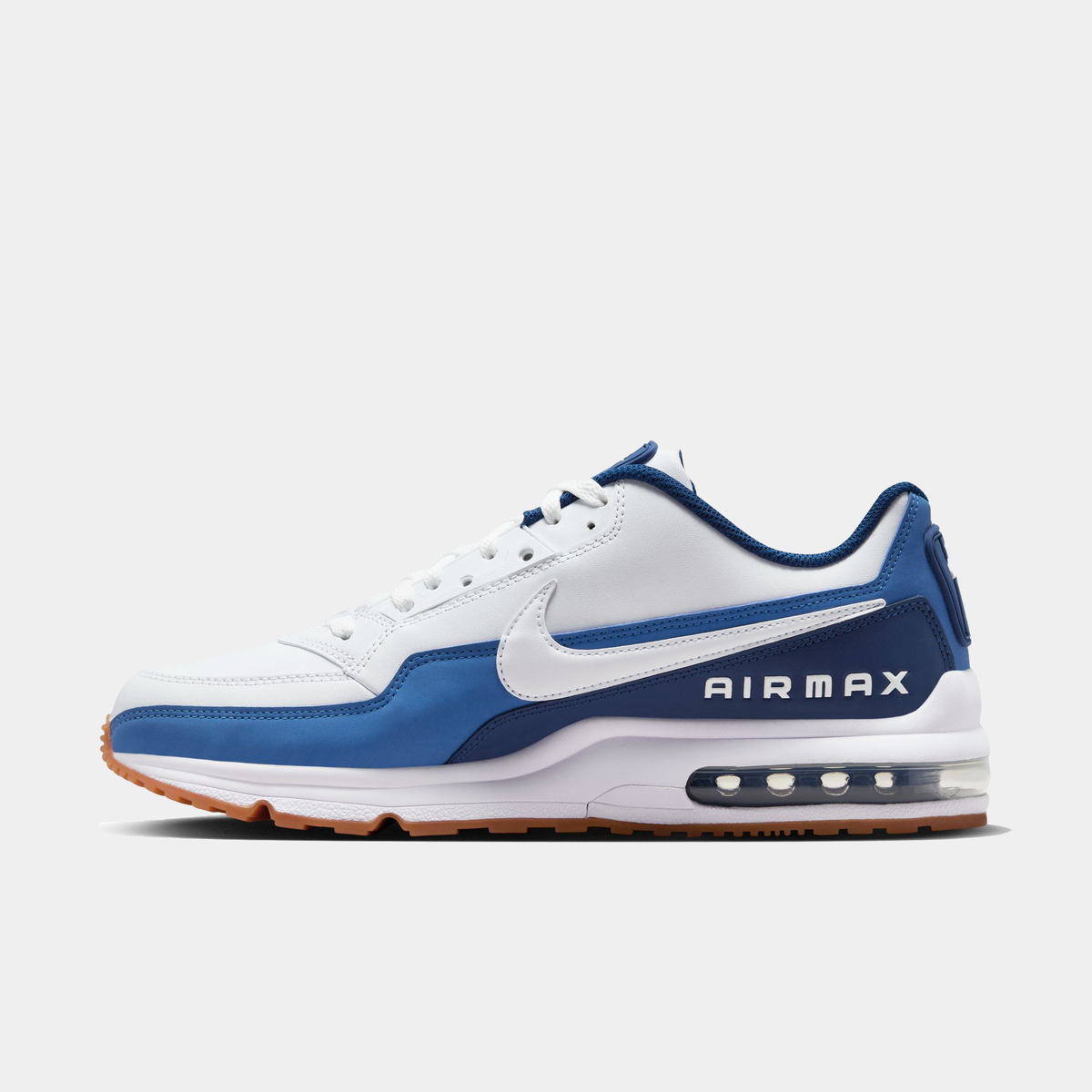 Air Max LTD 3 sneakers side profile in white and blue with AIR MAX logo