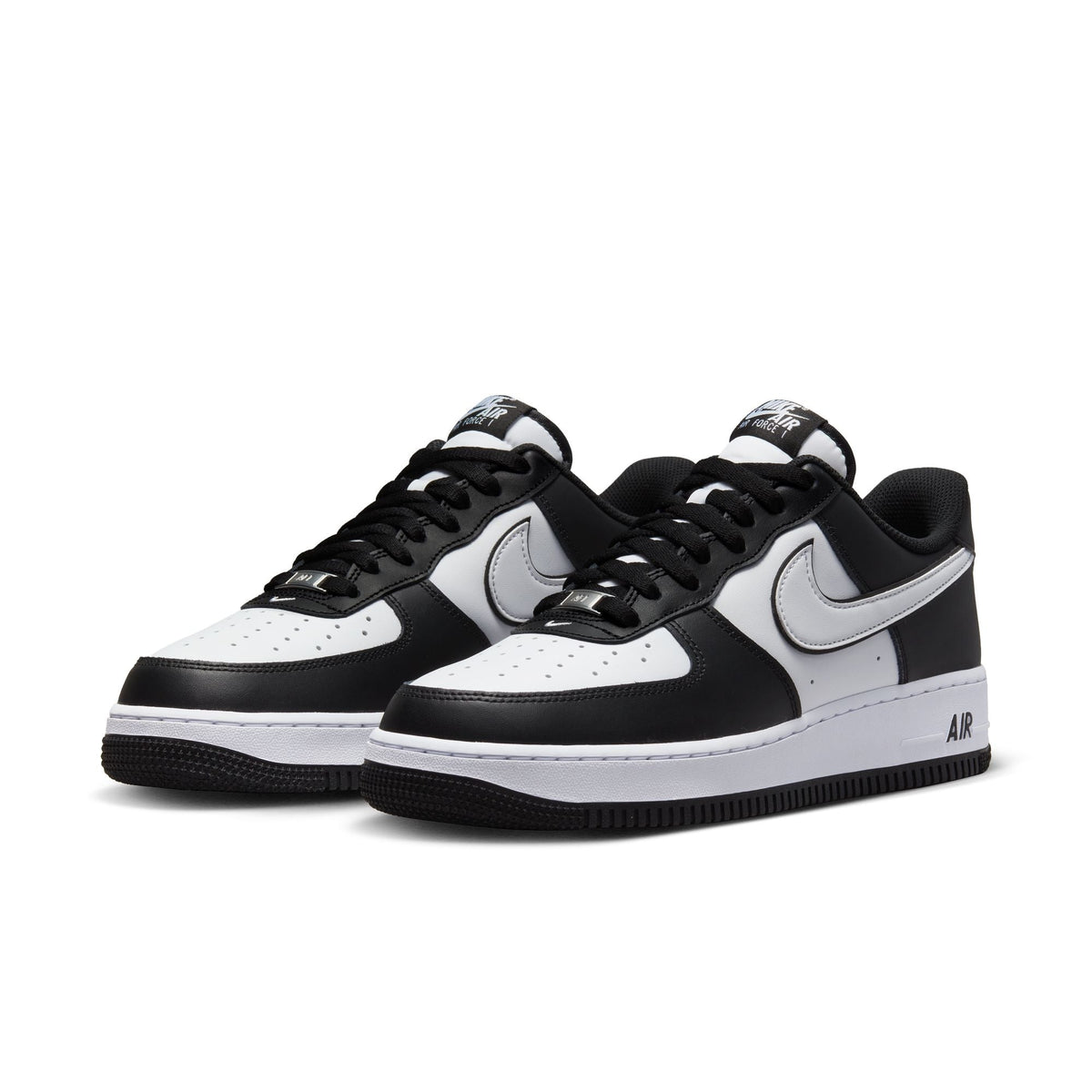 Air Force 1 '07 low-top sneakers, two-pack view in black and white with lace-up design