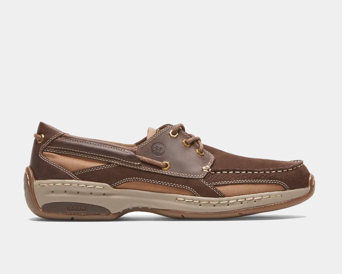 Captain lace-up shoes in brown with leather-look overlays, contrast stitching, and rope trim