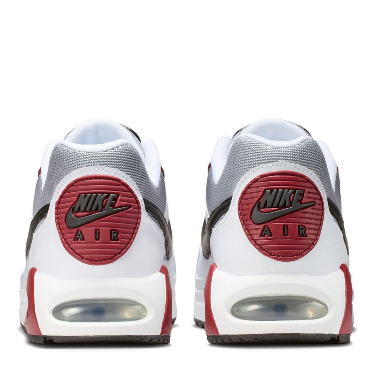 Nike Air Max Ivo trainers, white heels with red NIKE AIR branding and air window