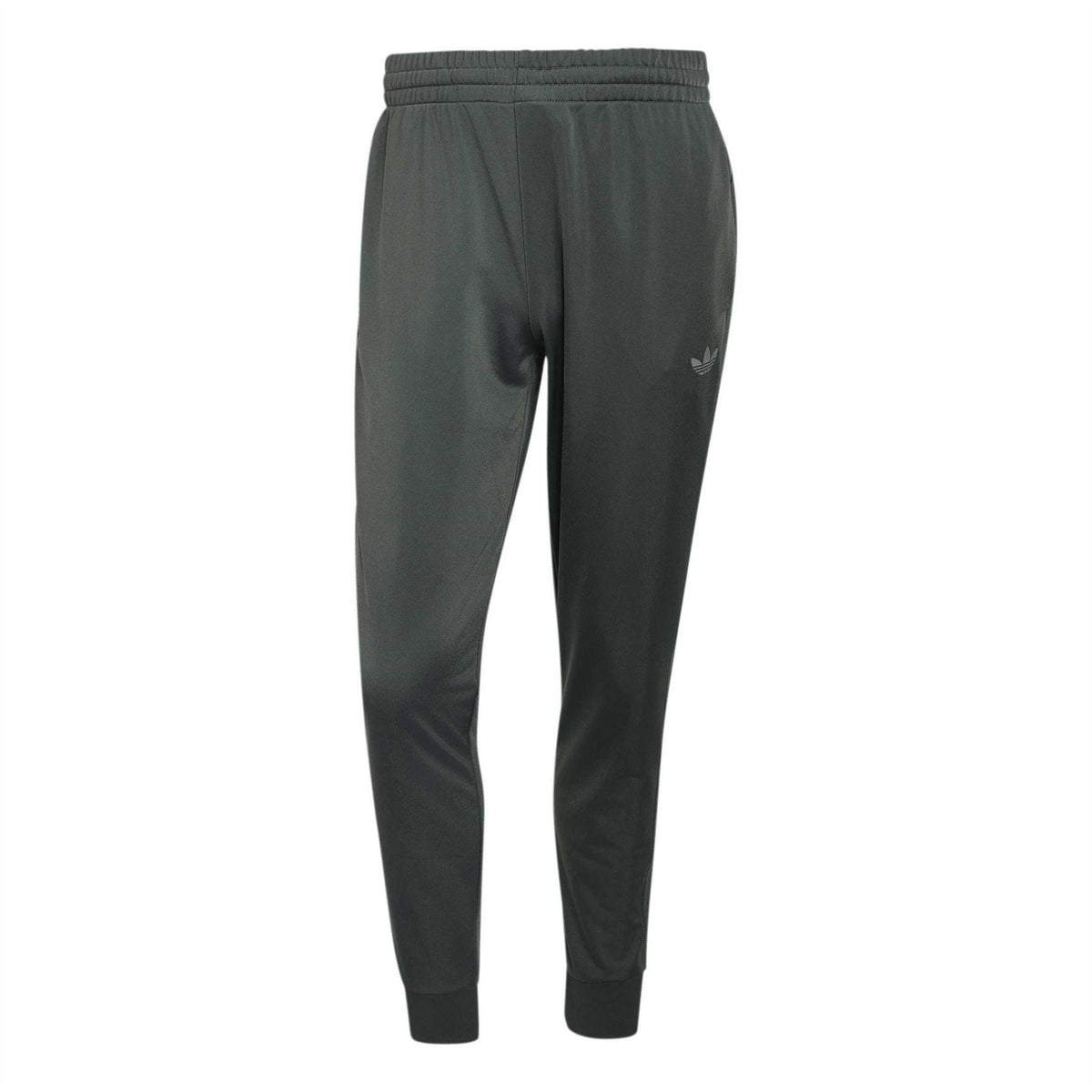 Tapered jogger pants with elastic waist and ankle cuffs, dark green