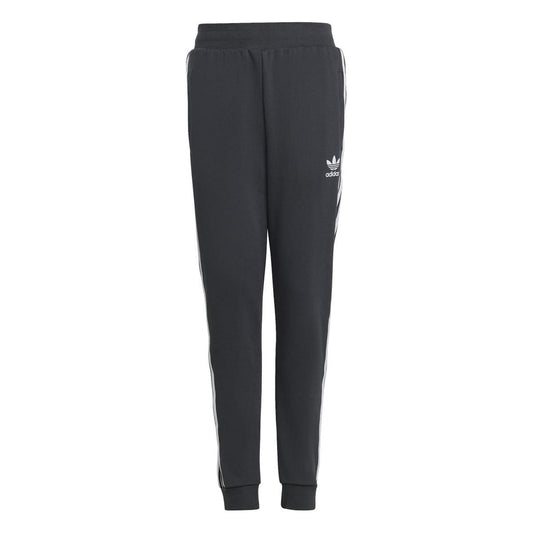 Adidas Originals 3-Stripes joggers, dark grey, elastic waist, tapered cuffs