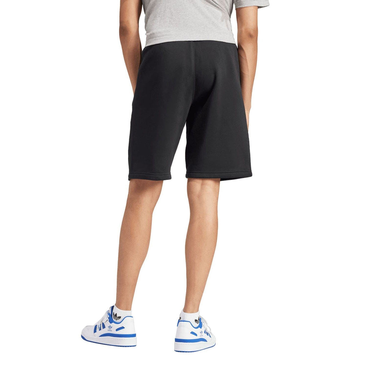 Black adidas Originals shorts with side profile seams and elastic waistband