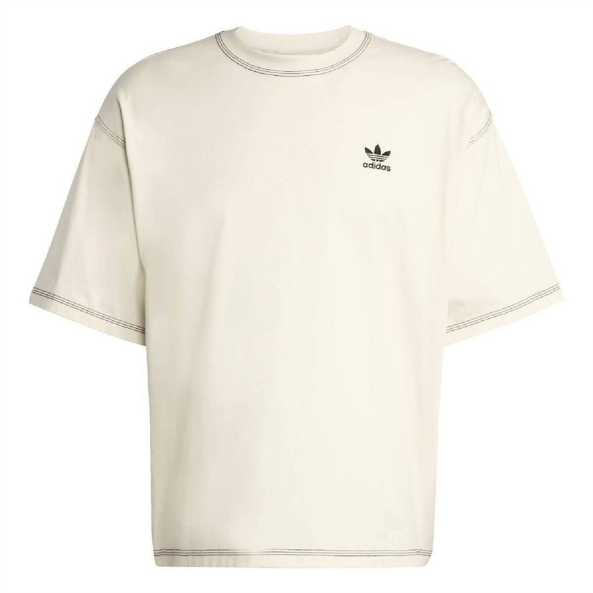Wonder white adidas Trefoil Essentials T-shirt, crew neck, small adidas logo