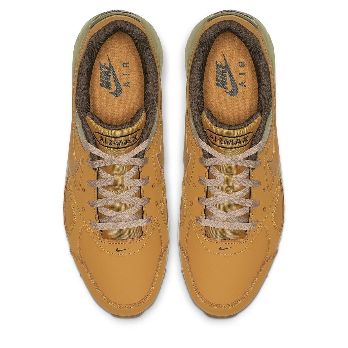 Air Max Ivo trainers, tan laced upper with tongue logo and stitched panels
