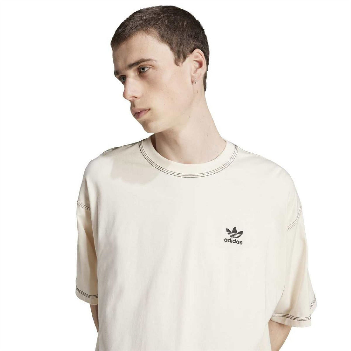 Wonder white adidas Trefoil Essentials T-shirt with small chest adidas logo