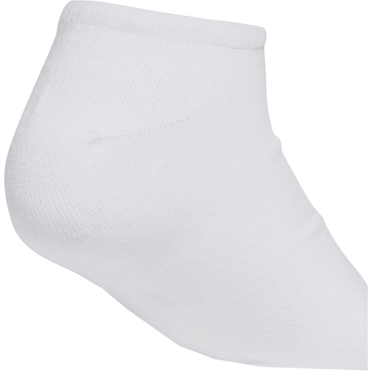 White adidas Originals liner ankle sock with smooth knit and ribbed cuff
